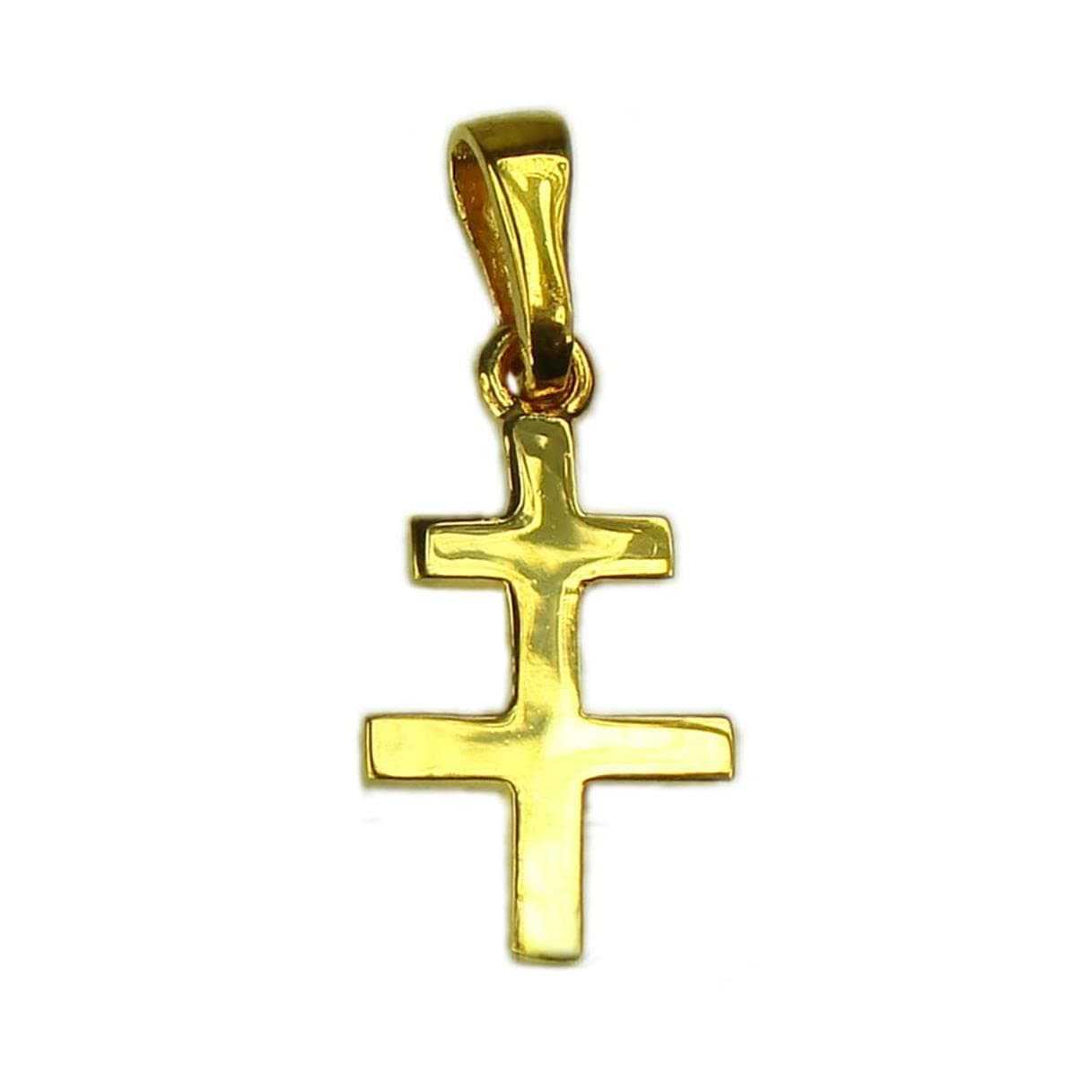 Small Cross of Lorraine Pendant - Gold-plated