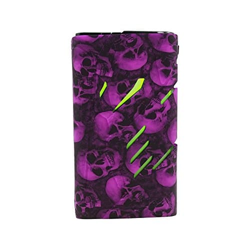 DSC-Mart Protective Case for SMOK T-PRIV 220W, Silicone Skin Cover Sleeve Wrap Fits TPRIV 220 Watt (Purple Skull)