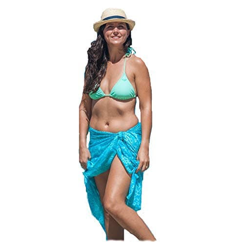 West Indies 100% Pure Soft Cotton Women’s Sarong Pareo Swimsuit Cover up (Tango Coral)