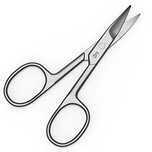 Sterling Beauty Tools Nail Scissors with Curved Blades, 3.5 Inches Long, Made from Japanese Stainless Steel with Bonus PVC Storage Bag