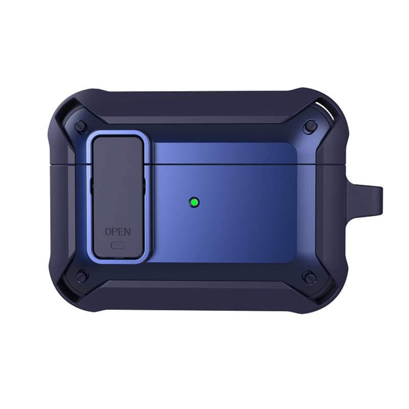 Shockproof Case for Airpods 3 with Keychain Hook (Navy Blue)