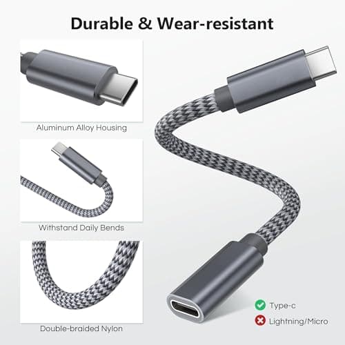 RUXELY USB C Data Blocker Adapter 3Pack for iPhone 16,60W Charge Only Type-C Cable,Data Blocking Defender,Protect Against Juice Jacking,USB Power Connector for Apple 15,Samsung Galaxy S25 S24,iPad Air