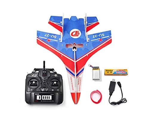 Flycoo2 RC Fixed-Wing Mini Fighter SU-27 Stunt Fly DIY Magic Broad Assembly Professional Anti-Collision Resistant to Fall RTF