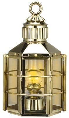 24" Polished Brass Clipper Ship Nautical Electric Lantern