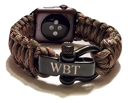 WATER BEAR TACTICAL 550 Paracord Band Made for Apple Watch 42mm & 44mm for Apple Watch Series 6, 5, 4, 3, 2, 1