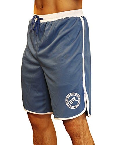 Men's Extreme Rush Gym Shorts (Large, Blue/White)