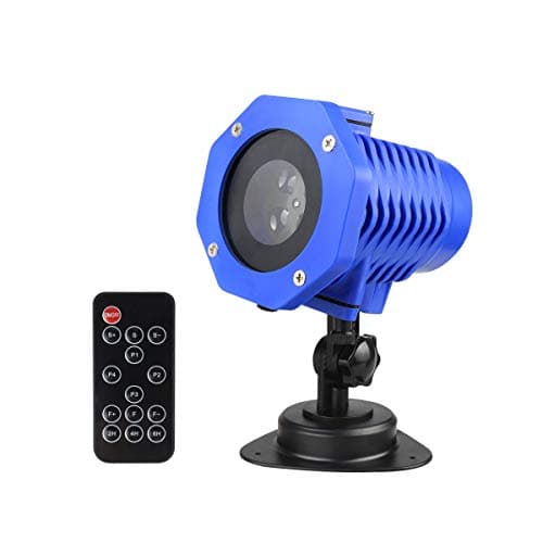 JMTGNSEP Christmas Led Projector Light with 12 Slides, IP65 Waterproof Outdoor Light Projection Landscape Lamp Holiday Xmas, Blue