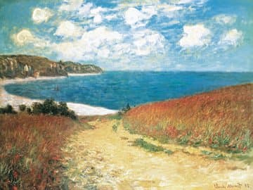 Claude Monet Poster Art Print Meadow Road to Pourville, 1882 80 x 60 cm