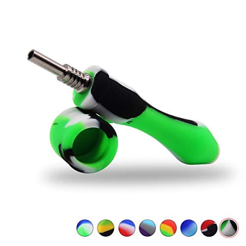 WFB Mini Silicone Honey Straw 4.5" (Green/Ren/Yellow-1)