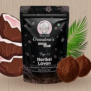Grandma's Secret Diary Narikel Lavan | Ayurvedic Digestion Powder Helps With Hyper Acidity, Gas, Flatulence, Abdominal Pain, Indigestion And Bloating - 100 Gms Pack