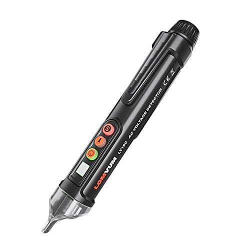 12V/48V-1000V Voltage AC/DC Voltage Test Pencil,Non Contact Tester for Standard and Low Voltage/Voltage Sensitivity Electric Compact Pen/Auto Power-Off Sound and LED Alarmed (Black, OneSize)