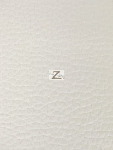 Vinyl Pleather Grain Champion PVC Fabric - White - 55" Width Sold by The Yard