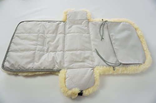 GENUINE MEDICAL SHEEPSKIN - CAR SEAT / STROLLER / BUGGY / MOSES BASKET LINER / NURSERY - PREMIUM QUALITY (silver)