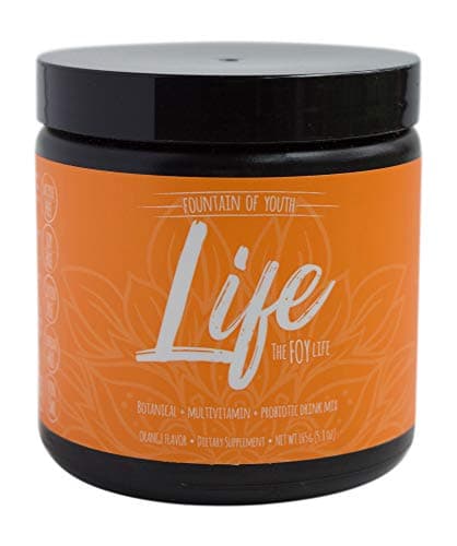 The Foy LIFEAll in ONE, East Meets WEST Supplement Drink Mix with Essential Vitamins/Minerals, botanicals, Anti-oxidants,probiotics. Energy + Vitality + Immunity. Orange Flavor. Created by Doctors