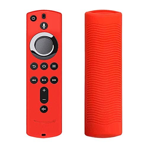 Remote Controller Humanized Texture Case Silicone Protective Cover Skin for Amazon Fire TV Stick, Blue(Remote Controller is not Included) (1 Piece, Red)