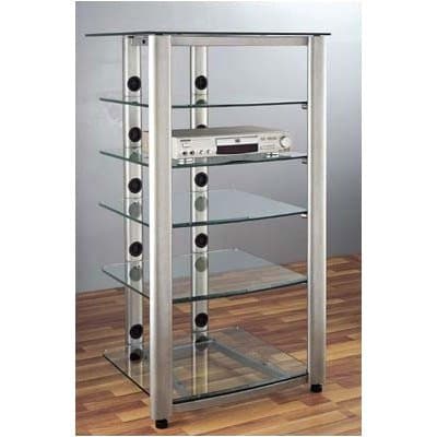Audio Rack HGR404 Four Shelf Glass Rack