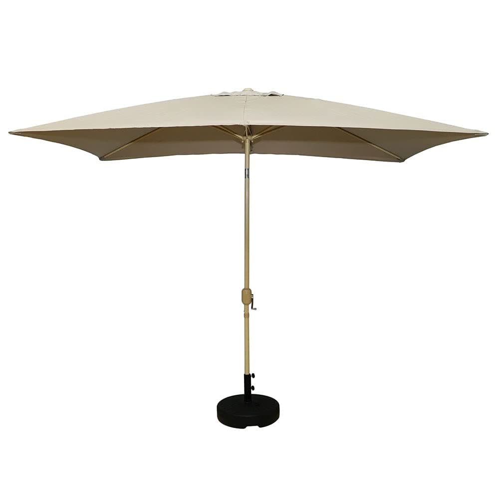 YAHOME Patio Rectagular Umbrella With Parasol Base Outdoor Sunshade Umbrella Windproof Hanging Tilt Fade resistant Waterproof Sun Umbrella For Garden Deck Pool Lawn Backyard