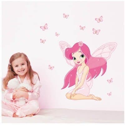 Wall Stickers BEAUTIFUL FAIRY CHILDREN LARGE SET OF STICKERS KID'S BEDROOM DECOR NURSERY DECALS ART MURAL FAIRY Princess Girls Wall Decoration Princess (Disney Style)