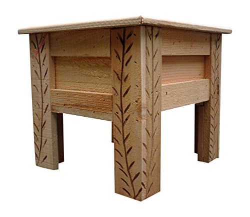 Hand-Crafted Rustic Raised Cedar Planter Box made from Repurposed Rough Cut Cedar Fence Boards