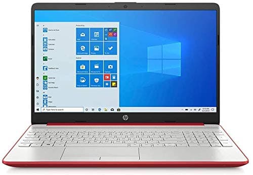 HP2023 15.6" HD Laptop Computer Intel Dual-Core Pentium Gold 6405U 4GB DDR4 500GB HDD Intel UHD Graphics HD Webcam Bluetooth RJ-45 USB-C HDMI Windows 10 Scarlet Red w/RE 32GB USB