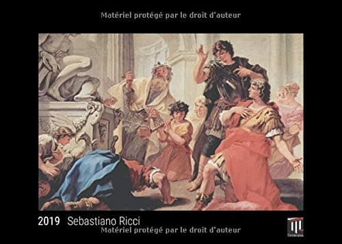 Sebastiano Ricci 2019 - Édition noire - Calendrier mural Timokrates, calendrier photo, calendrier photo - DIN A3 (42 x 30 cm)