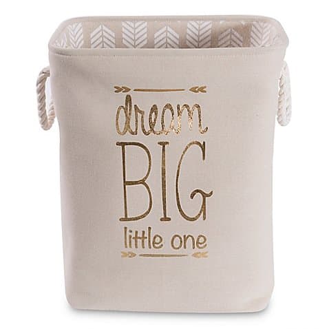 Taylor Madison Designs"Dream Big Little One" Hamper in Natural/White