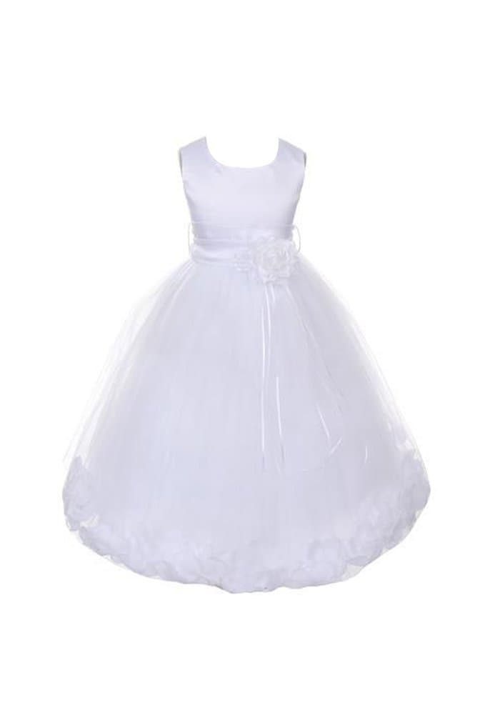 Dempsey Marie 21 Colors Satin Bodice Communion Flower Girl Pageant Petal Dress: Infant-14