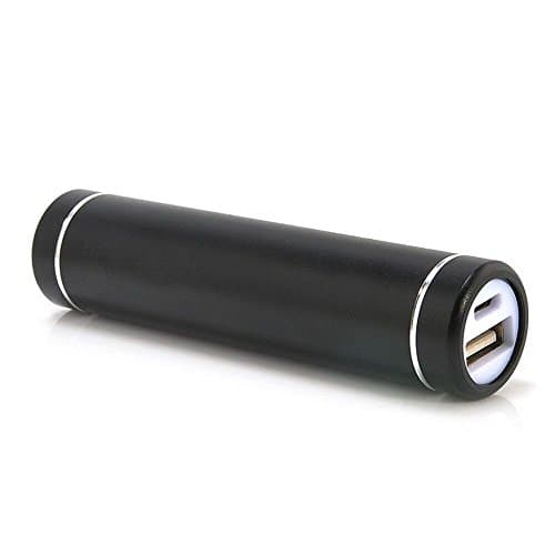 2200mAh Lipstick Sized USB Portable External Battery Power Bank Charger for iPhone, Samsung Galaxy, Android and Other Smart Devices, Black