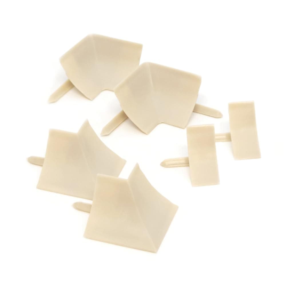 InstaTrimCorner & End Caps - Six Ivory 1/2" Wide Trim Corner and End Pieces - Finishing Caps for Corners & Exposed Ends - Paintable