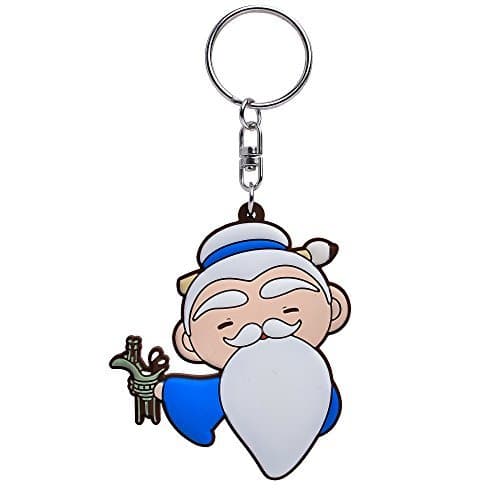 HelloKongzi Bendable Classic Cute Cartoon Kongzi Rubber Action Figure Kid toys Key Chains, PVC Soft Touch Keychain Set