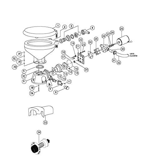 Jabsco Discharge Port, Plastic 37010 44107-1000, Discharge Port, Plastic 37010
