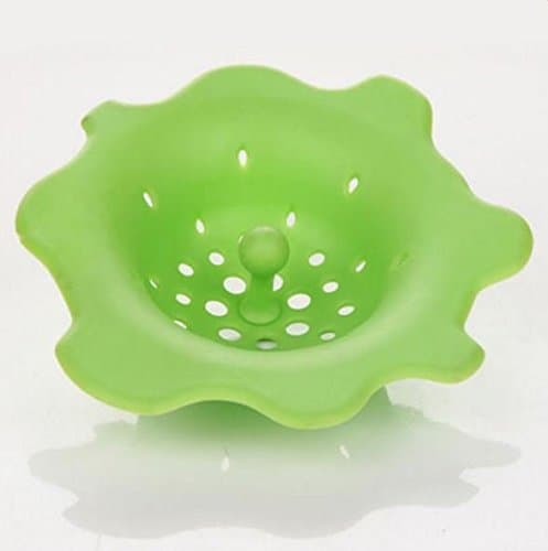 for tubs New Silicone Kitchen Sink Strainer Filter 1PC Round Kitchen Sink Drain Cover Stopper kitchen sink accessories (Green)