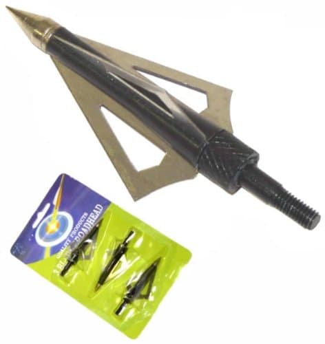 3 Pack - Broadhead Tips for Cross Bow Crossbow Arrows Bolt Bolts