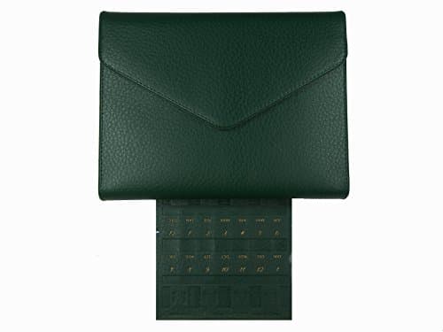 2018 Date Daily Planner Diary,business Meeting Notebook, Wallet Planner,purse Handbag Diary/Leather Sticker (Green)