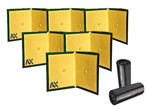 [2019 Updated] Premium Glue Trap Bundle 6-Pack - Clean Up Bags 15-Pack - Best Durable Effective Sanitary Sensitive Adhesive Bait Mousetrap | Safe Strong Reusable, Rodent, Rat, Mice ,Protects Pet