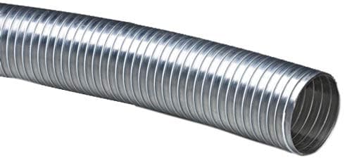 Federal Hose 10555 R200S Stainless Steel Rough Bore Unlined Light Duty Hose, 6.8" Bend Radius, 1.5" Length, 25' ID