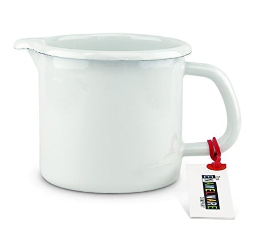 Enamel milk pot ~ Pitcher ~ Small jug ~ 0.75 liter ~ Handmade in Austria