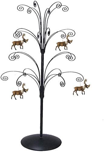 HOHIYA Ornament Display Tree Stand Metal Christmas Wire 36 inch Black