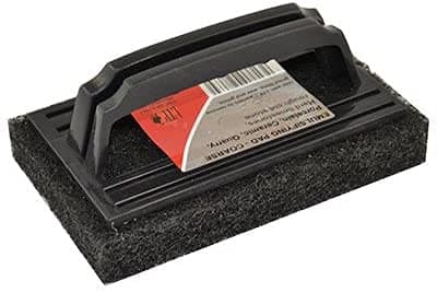 LTP Black Emulsifying Pad (Coarse) with Handle - Ideal for scrubbing and working intensive cleaning solutions into tiles, grout and stone surfaces
