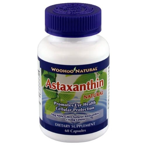 Woohoo Natural Astaxanthin 5 mg + Lutein Eye Health Antioxidant Formula 60 Capsules