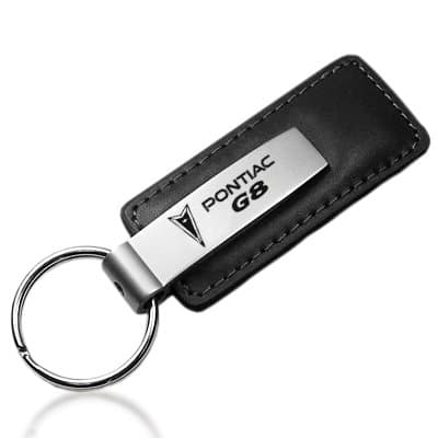 Pontiac G8 Black Leather Key Chain