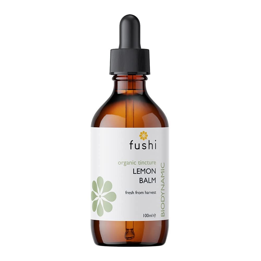 Fushi Organic Lemon Balm (Melissa officinalis) Fresh Tincture 100ml | Gentle Calming Herb | Biodynamic | Indigenously Sourced & Sustainable Farming | Ethical, Vegan & Made in The UK