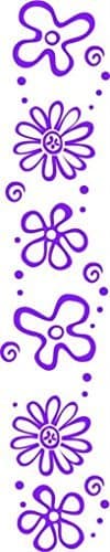 Hoppylife Sticker:Flower Power -COLOR=AS Seen - Size=6 - Design Picture Art - Girls Bedroom - Peel Stick Sticker - Vinyl Wall