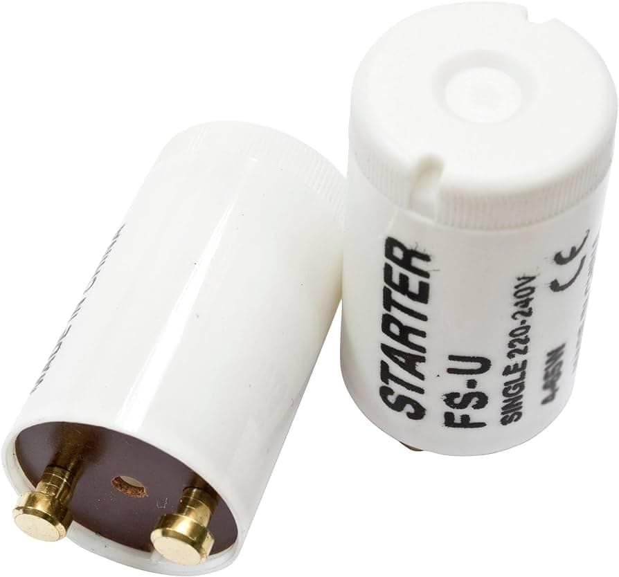 4Pk Fluorescent Light Starters, FSU 4-80w T8/T12 Energy Efficient Starters for Fluorescent Tube Strip Lamps