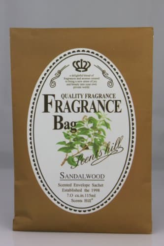 Feel Fragrance Sandalwood Scent Sachets for Drawer and Closets with Double Pure Essential Oil,Lot of 4 (Sandalwood)
