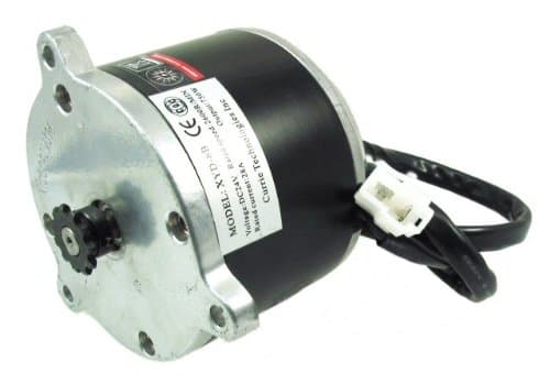 Currie 24 Volt 750 Watt Electric Brush Motor, High Performance, Reversible, with 11 Tooth Sprocket #25 Chain