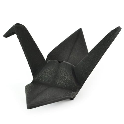 Iwachu Cast Iron Origami Crane Incense Stick Holder & Paperweight - Black