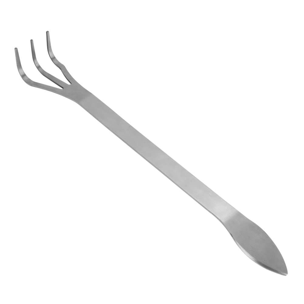 Victool Bonsai Rake, Stainless Steel Root Rake - 3 Prongs for Loosening Floor Bonsai Tree Tools with Ergonomic Handle for Loosening Soil