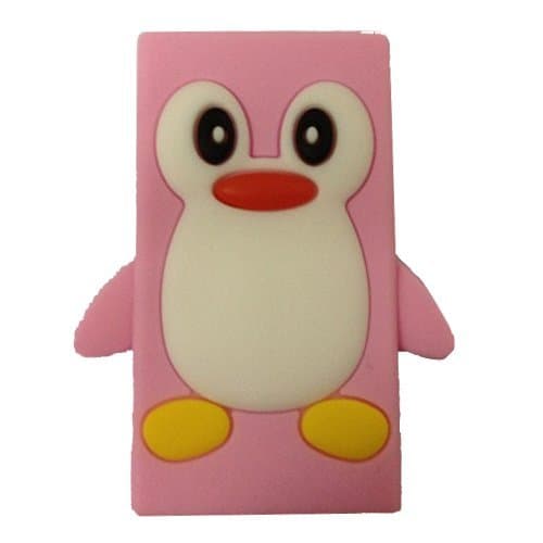 My8 New Lovely Penguin Silicone Rubber Soft Case Protector Cover Shell Fit for Apple iPod Nano 7 (Pink)