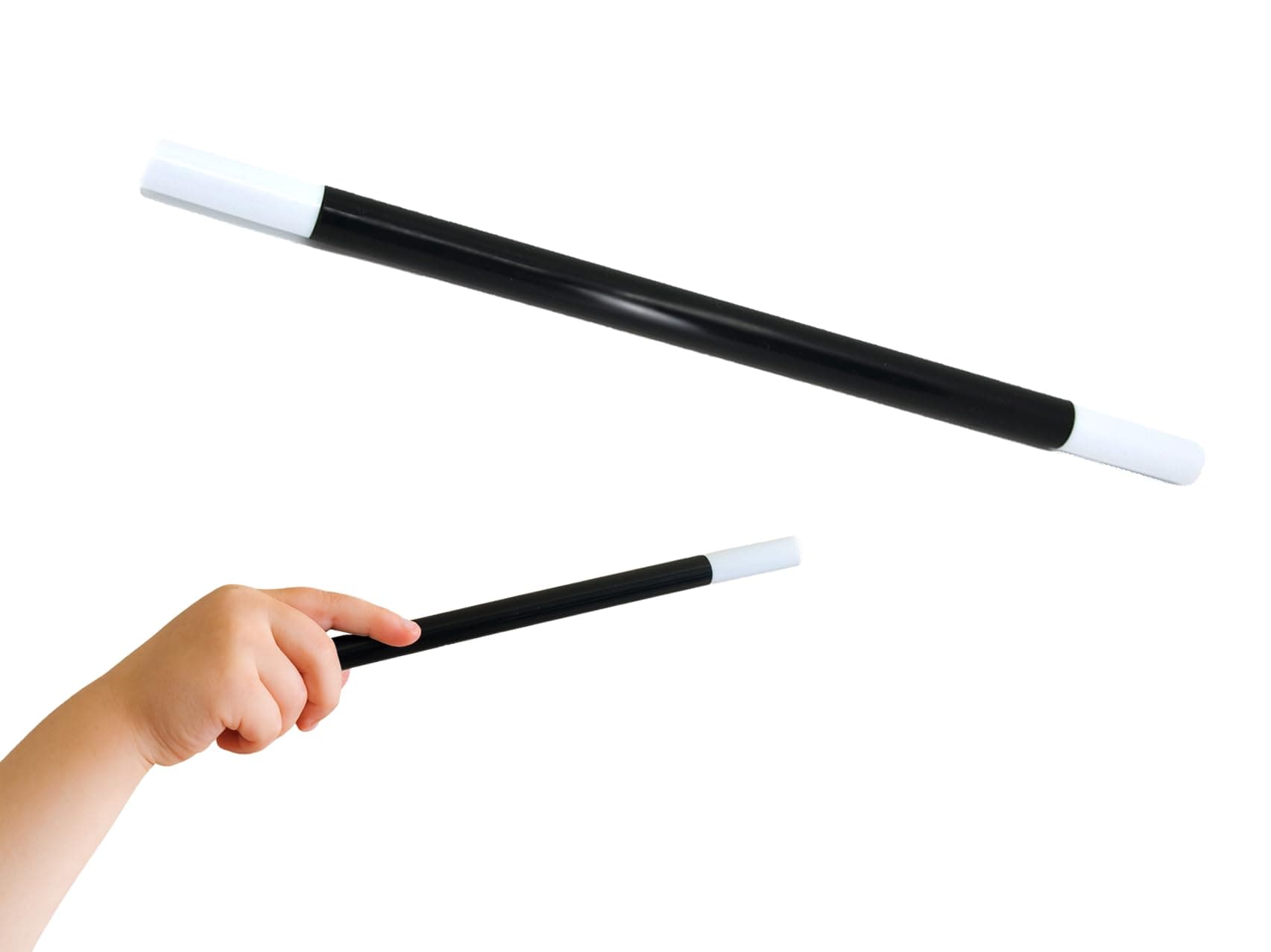 Magic Wand Black and White Magician Wand 26.5cm Long Magic Spell Caster Party Bag Fillers Kids Toys Fancy Dress Accessories Book Day Wands